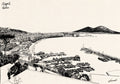 NAPLES BAY, ITALY - Pen Art Print