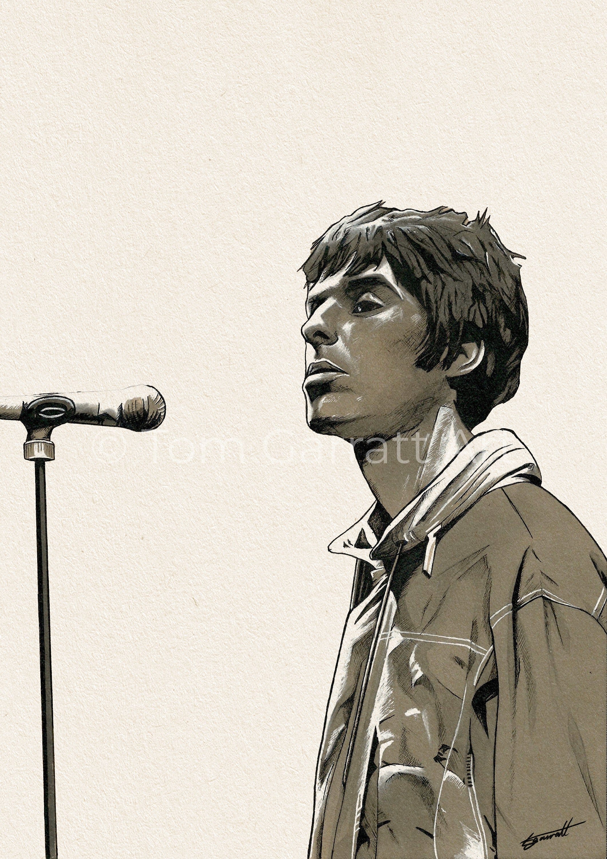 LIAM GALLAGHER OASIS - Pen Art Print