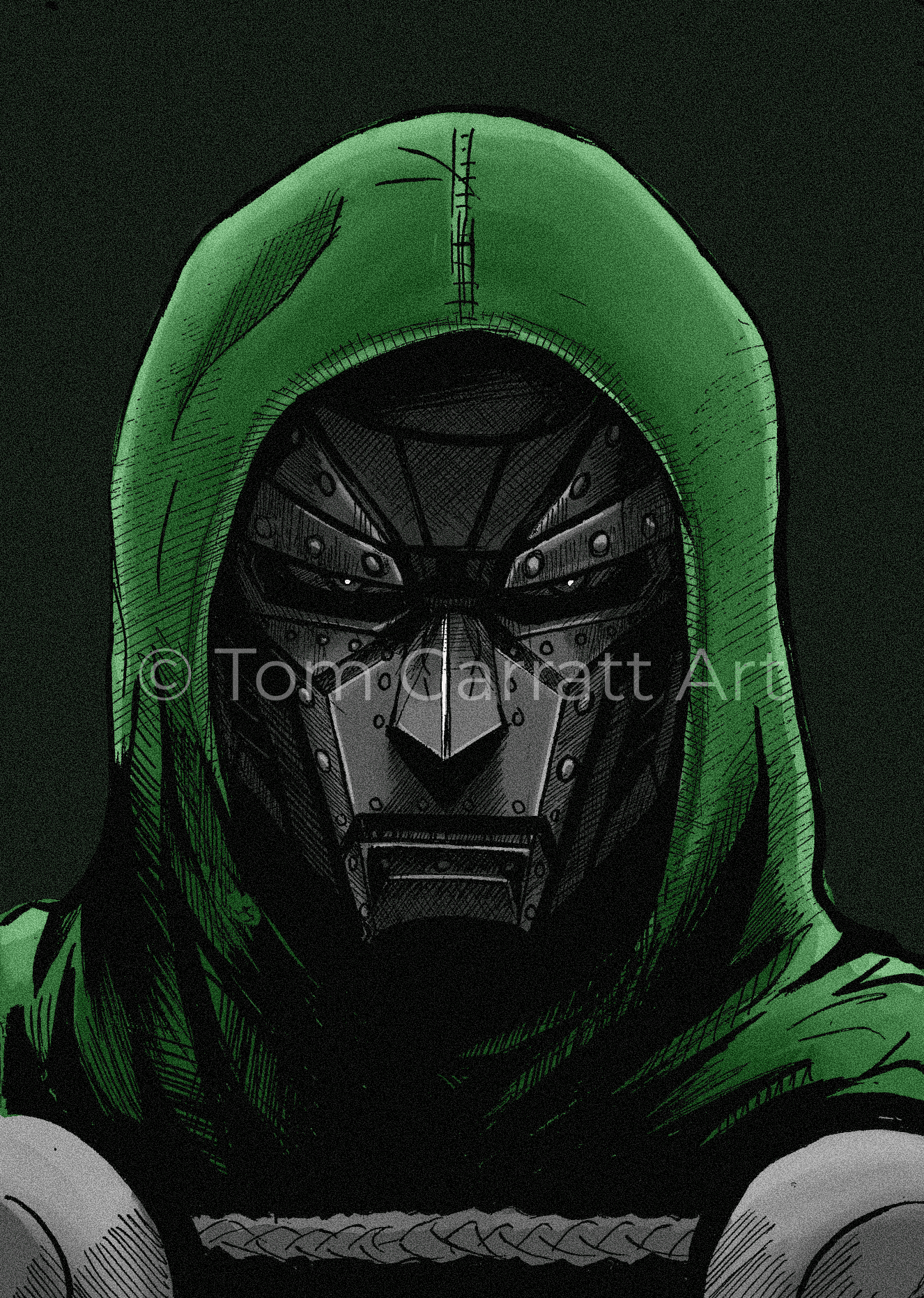 DOCTOR DOOM - Pen Art Print