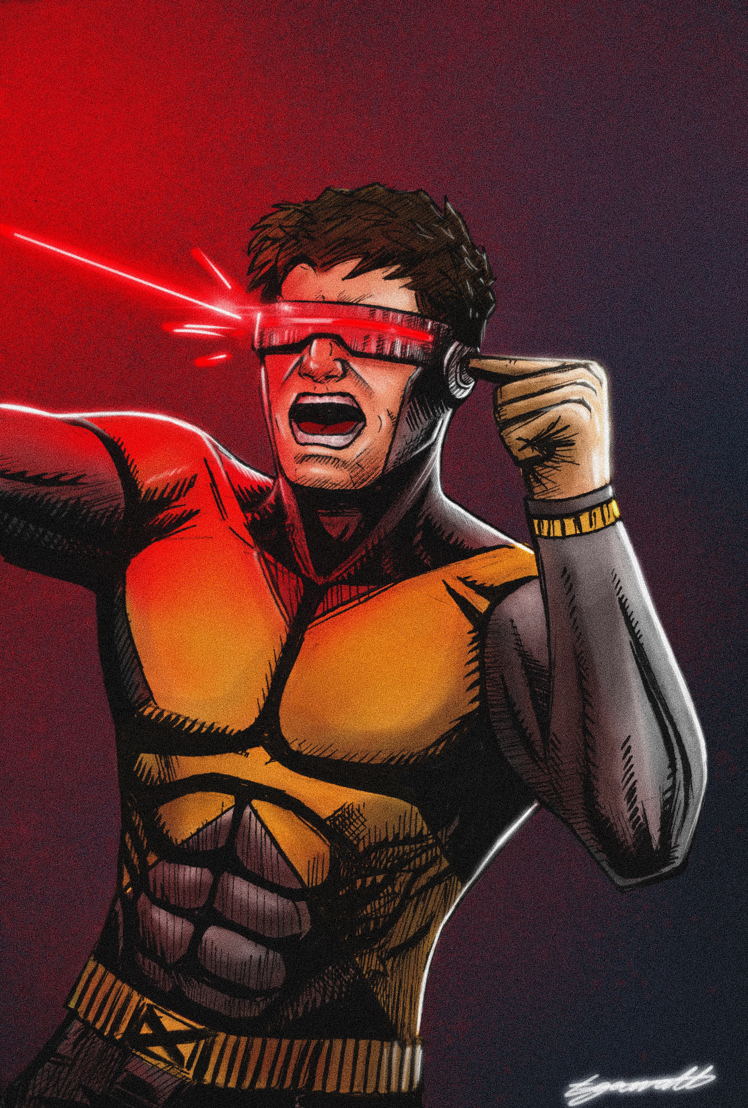 CYCLOPS - Pen Art Print