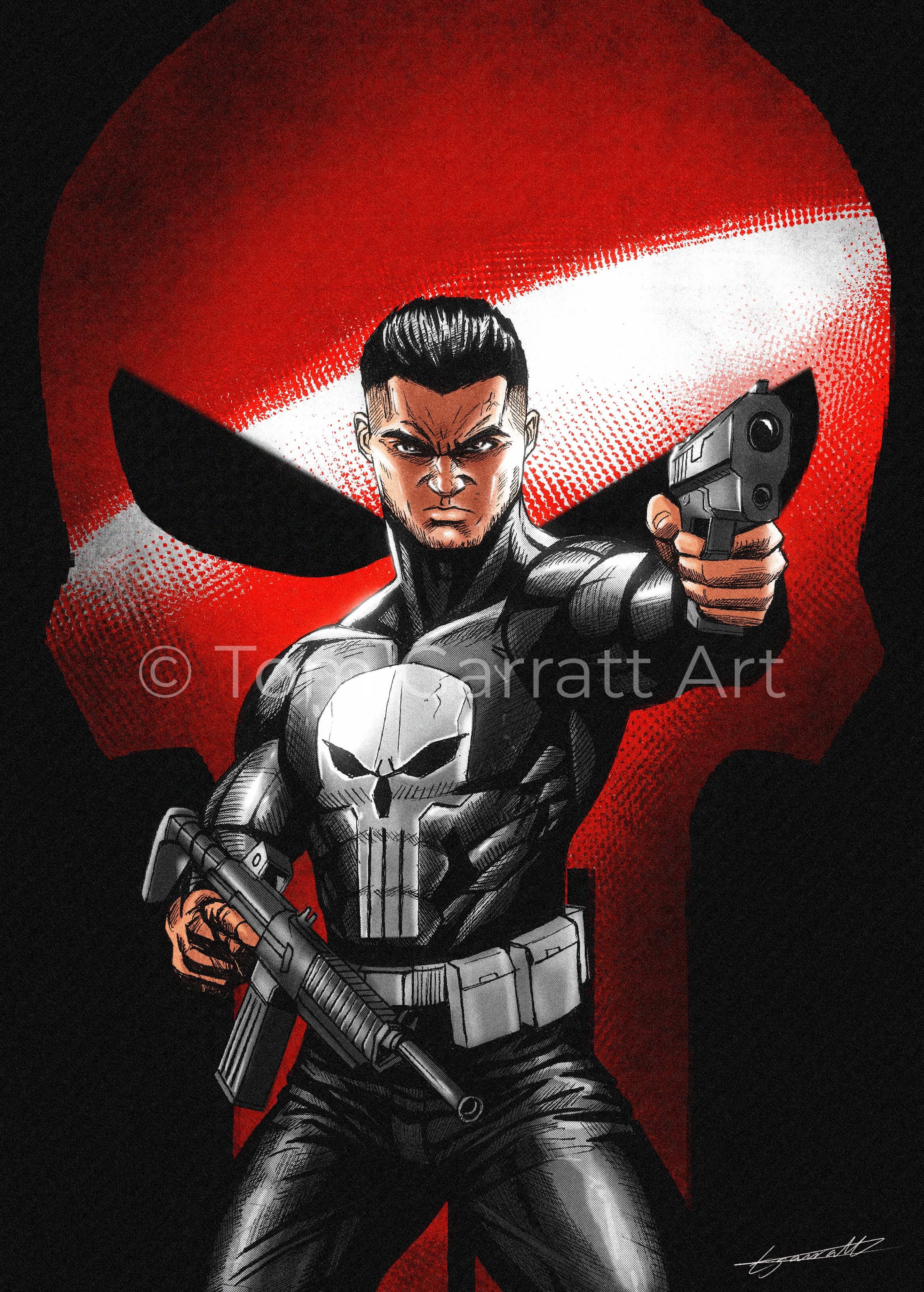 PUNISHER - Pen Art Print