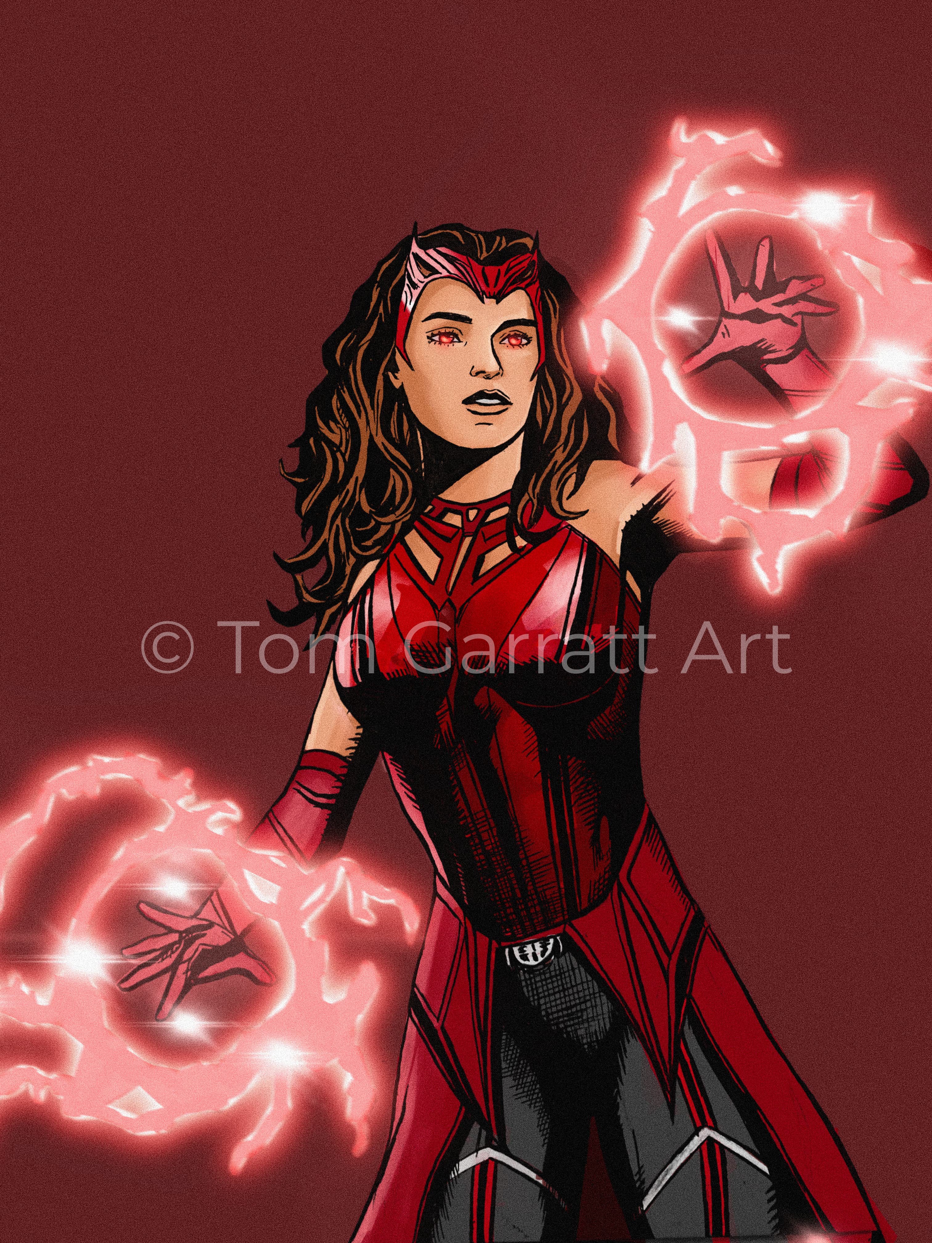 SCARLET WITCH - Pen Art Print