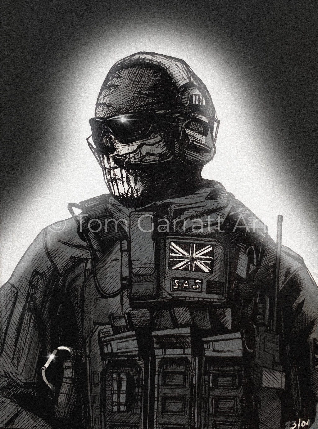 GHOST COD - Pen Art Print