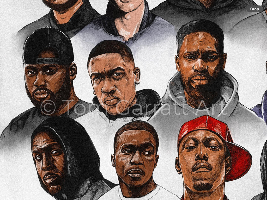 UK RAP GRIME - Pen Art Print
